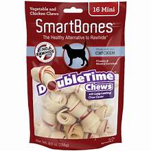 SMARTBONES DOUBLETIME CHEWS CHICKEN 16 MINI 9OZ