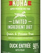 KOHA DOG GRAIN FREE LID DUCK ENTREE 13OZ