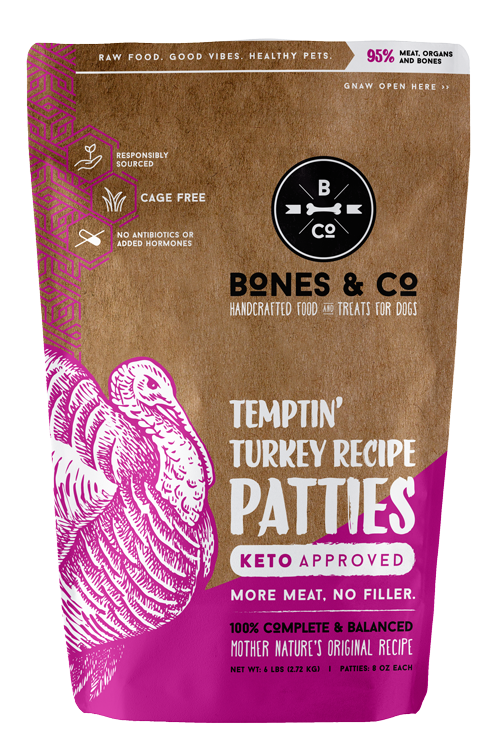 BONES & CO TURKEY DINNER PATTIES 6LB