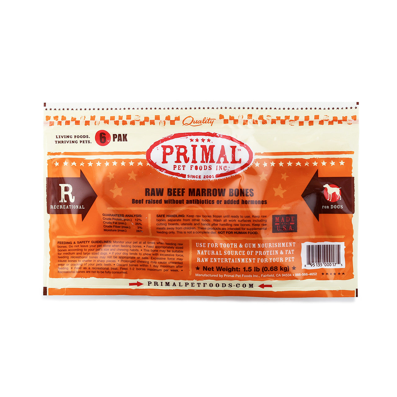 PRIMAL BEEF BONE LARGE 1PK