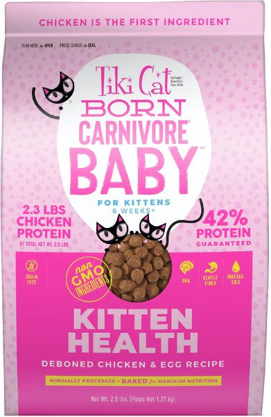 TIKI CAT BORN CARNIVORE KITTEN CHICKEN 2.8LB