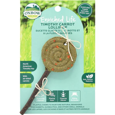 OXBOW ENRICHED TIMOTHY LOLLIPOP - CARROT