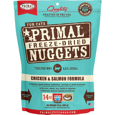 PRIMAL CAT FREEZE DRIED NUGGETS CHICKEN & SALMON
