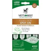 VET'S BEST FLEA & TICK DROPS 4 PACK