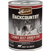 MERRICK BACKCOUNTRY CHUNKY BEEF DINNER 12.7OZ