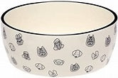 PEARHEAD GREY DOG FACES PET BOWL