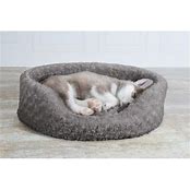 FURHAVEN TERRY & SUEDE OVAL LOUNGER
