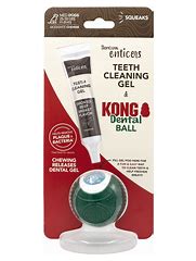 TROPICLEAN ENTICERS TEETH CLEANING GEL & KONG DENTAL BALL