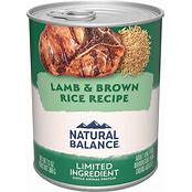 NATURAL BALANCE DOG LAMB & RICE 13OZ
